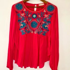 ALTER’D STATE | Coral Peasant Top | SMALL